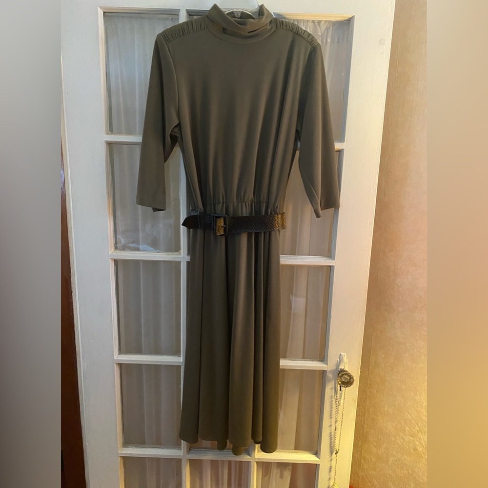 Olive Green Dress